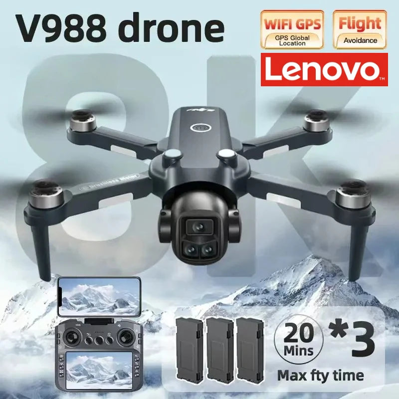 Brushless 4K FPV Drone, Foldable GPS Quadcopter with Dual HD Camera