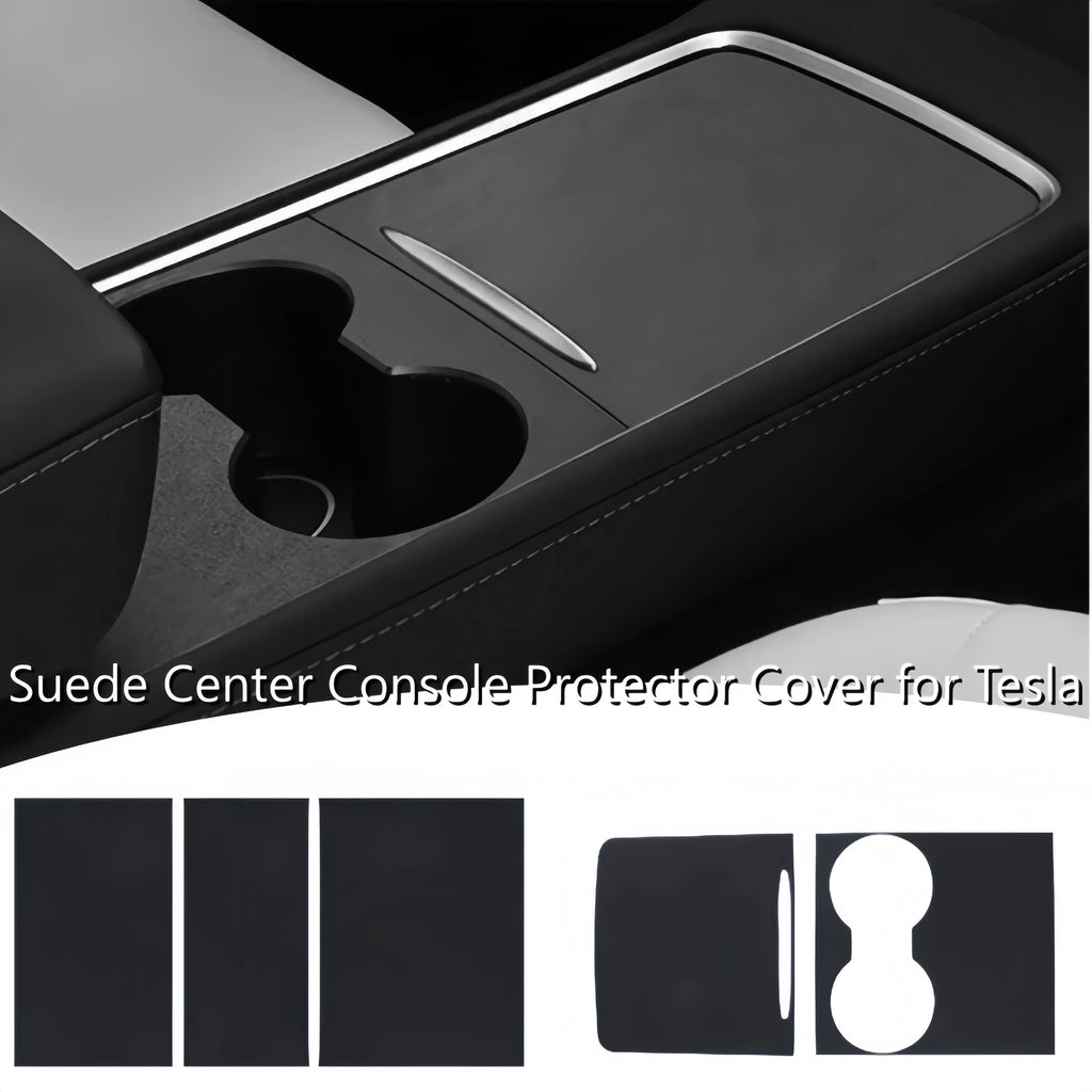 Suede Center Console Protector Cover For Model 3 Model Y Sticker Anti Scratch Fit Highland Interior Trim Panel Accessories