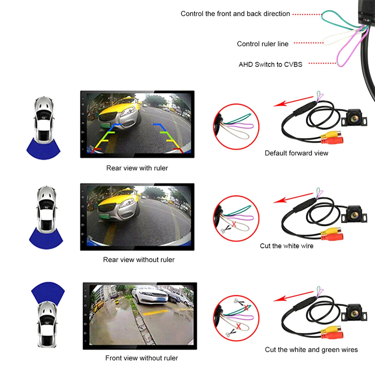 Car Backup Camera HD 1080P 170° Wide Angle Night Vision Rear View - image 2