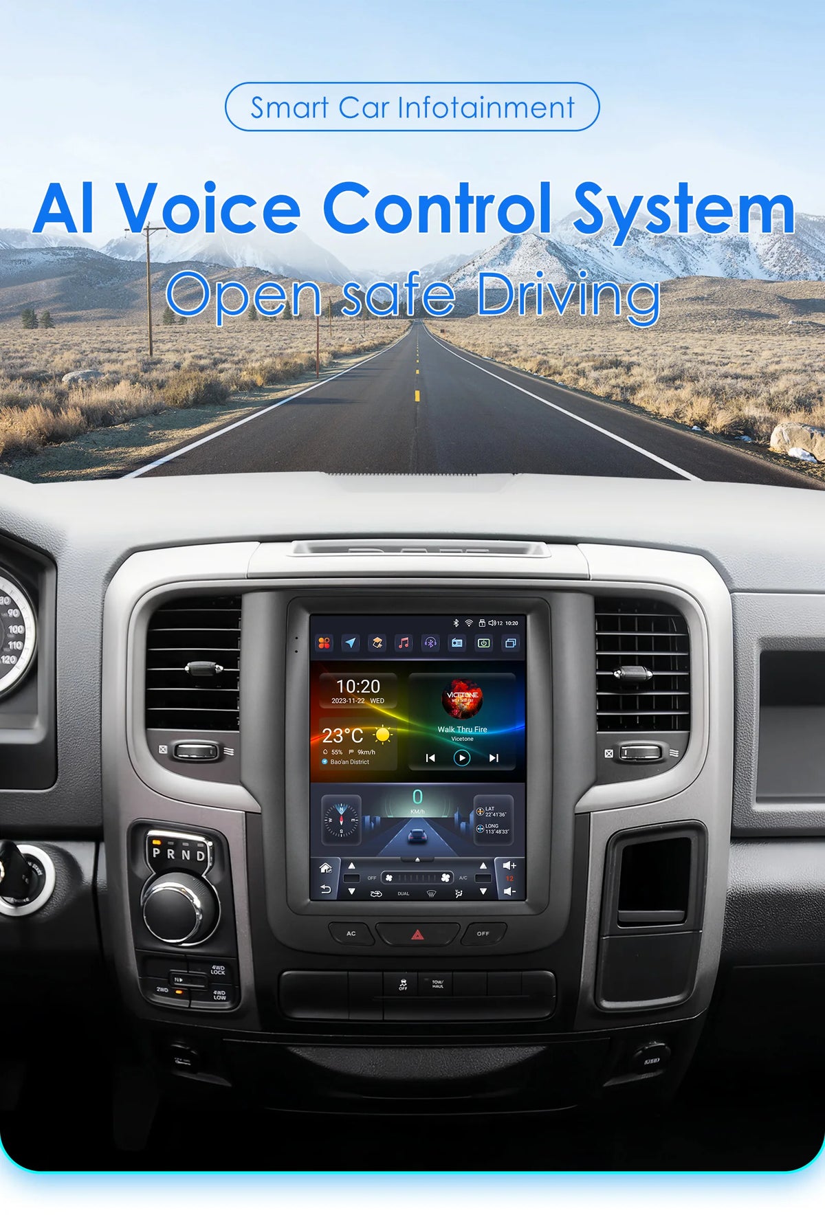 9.7" CarPlay Android Auto Head Unit for Dodge Ram 2013-2018 - image 8