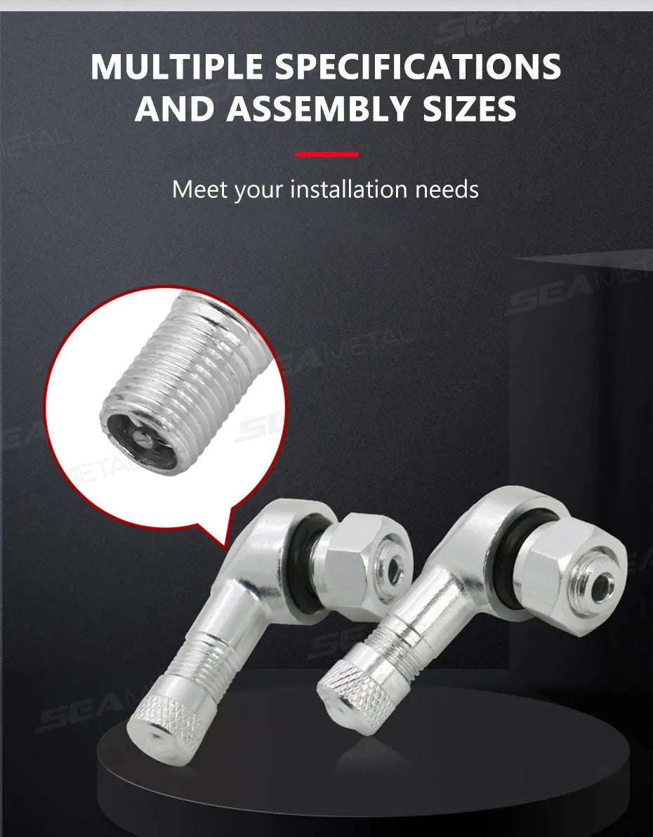 Universal Motorcycle 90° Tubeless Tire Valve Stem - CNC Aluminum 2PC - image 13