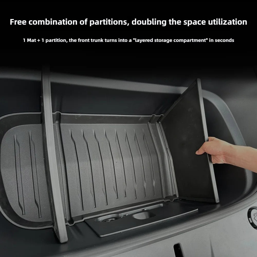 Tesla Model Y 2025 Front Trunk Liner & Organizer, Waterproof TPE - image 4
