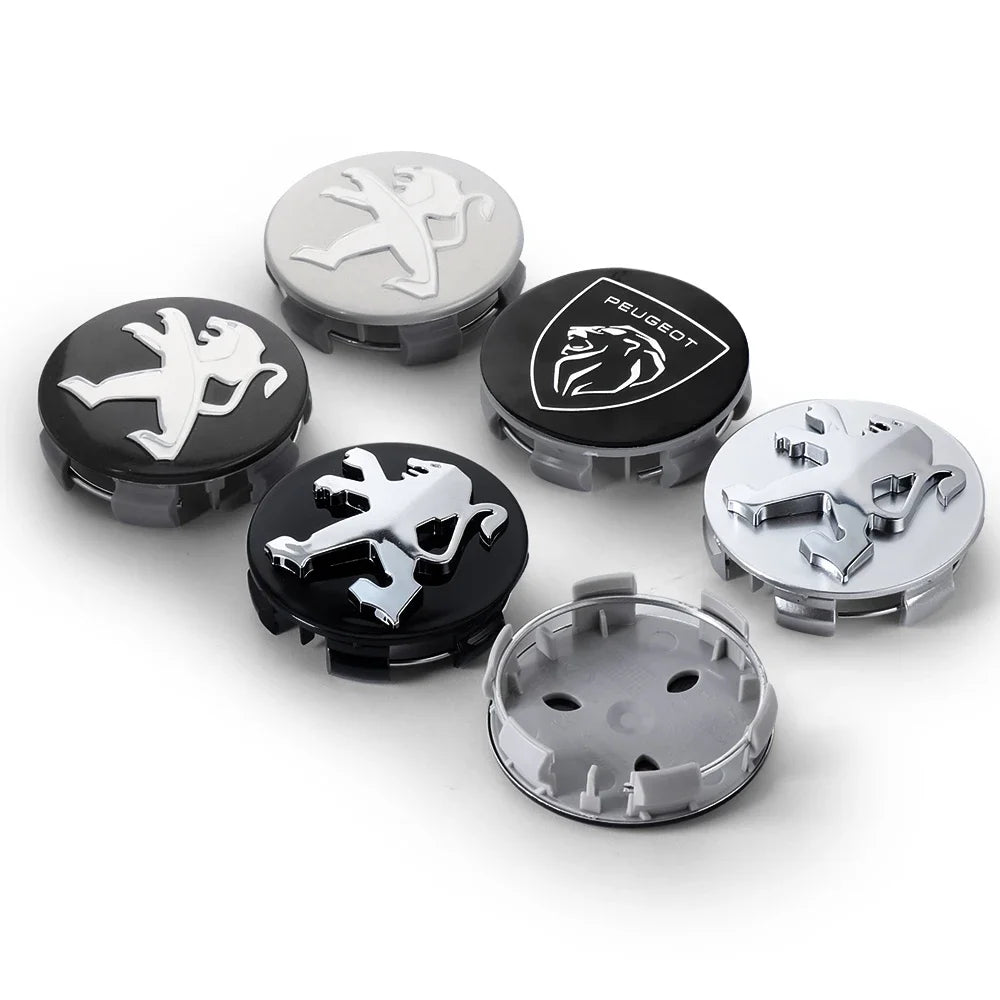 60mm Wheel Center Caps for Peugeot 208/308/3008, 4-Pack - image 7