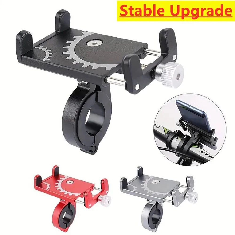 Metal Bicycle & Motorcycle Handlebar Phone Mount – Anti-Slip
