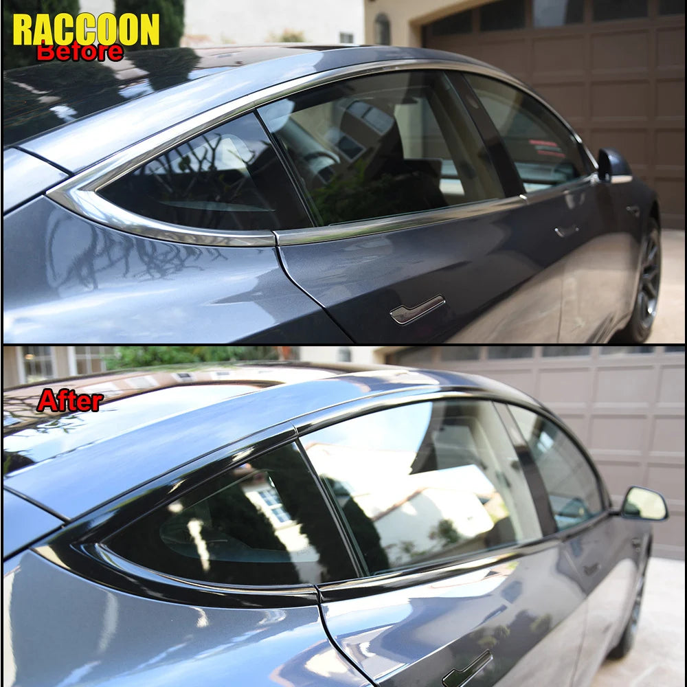 Glossy Black Vinyl Wrap for Car Trim & Chrome Delete - image 4