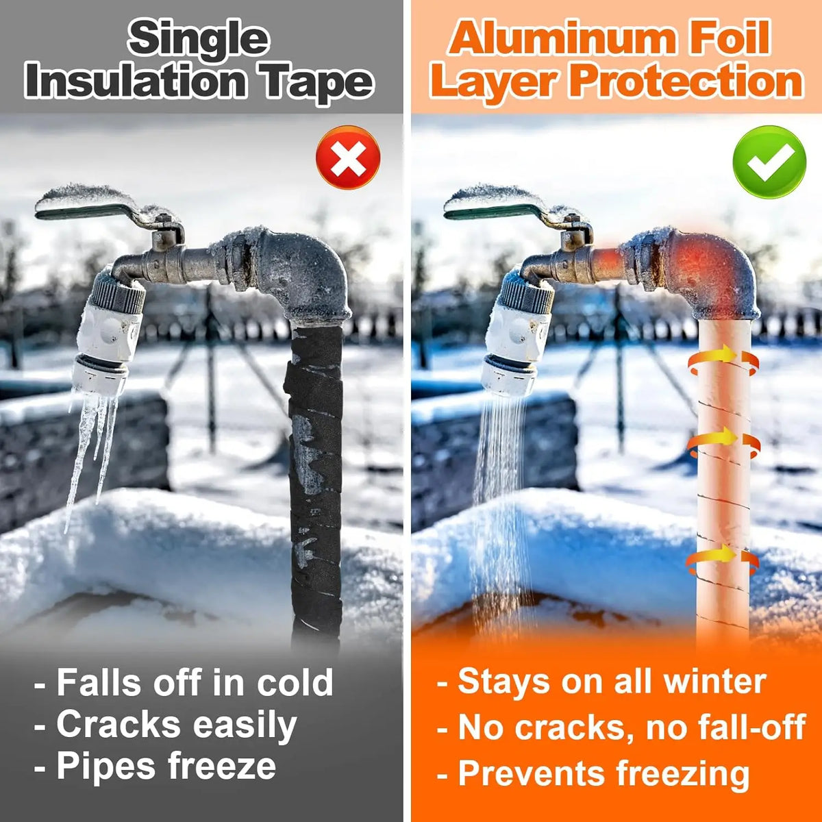 Self-Adhesive Pipe Insulation Wrap – Winter Freeze Protection