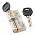 5 IN 1 Locksmith Pick Training Kit with 2pcs Transparent Locks,Broken Key Remover and Tension Wrench Tool