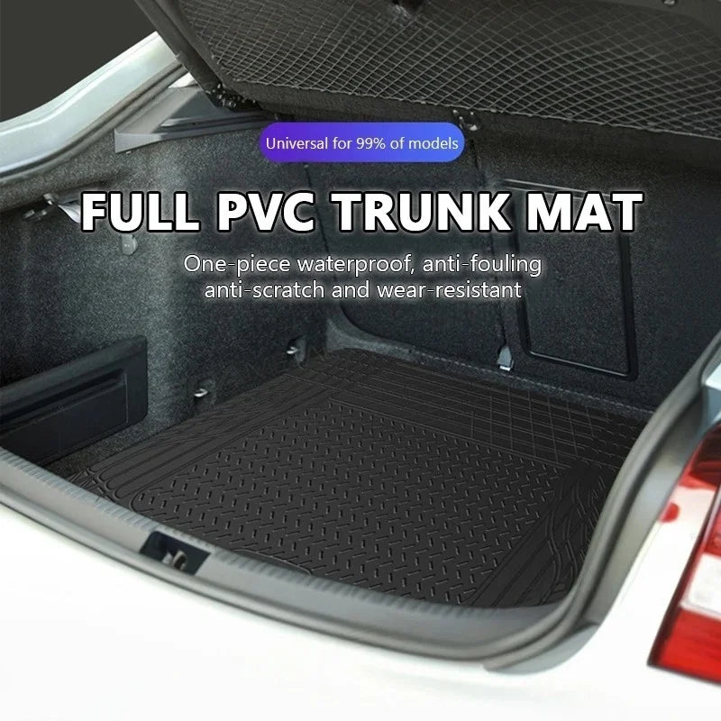 120X80CM Trunk Mat for Car Waterproof PVC Cargo Liner Free-Cutting Anti Scratch Trunk Protection Cover for Suv Sedan