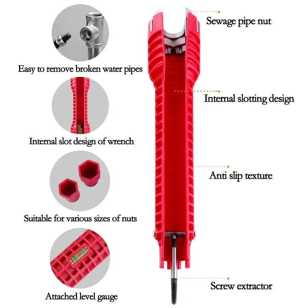Multi-Functional Sanitary Wrench Pelvic Floor Leading Sleeve Disassembly Faucet Pipe Sink Sanitary Only Installation Tool