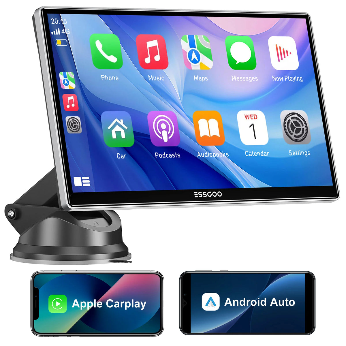 9-Inch Touchscreen Car Stereo with Apple CarPlay & Android Auto