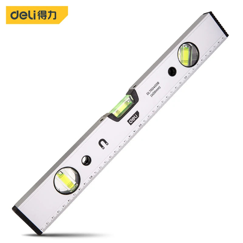 Magnetic Torpedo Spirit Level, 3 Vials, Aluminum Shockproof Bubble Level