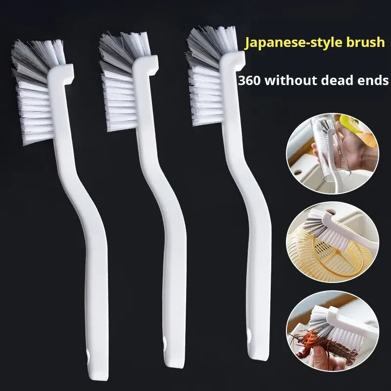 Japanese Sink & Motorcycle Cleaning Brush - Long Handle Elbow Design for Tail Holes & Crevices