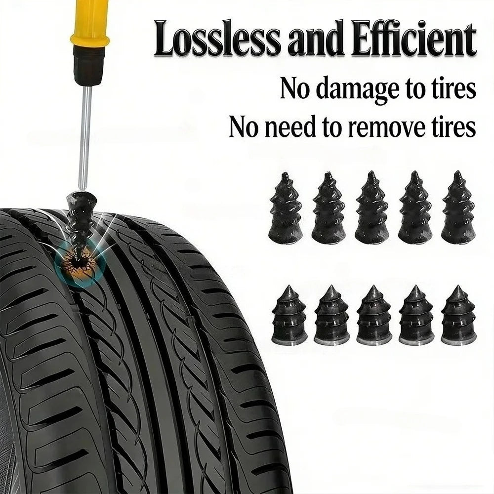 Universal Tire Repair Kit with Pliers & Valve Tools - Car Motorcycle - image 10