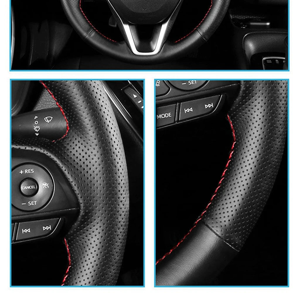 Microfiber Leather Steering Wheel Cover for Chevy Cruze, Aveo, Orlando - image 3