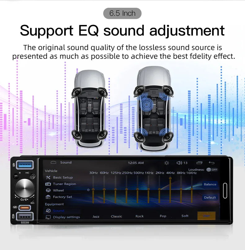 6.5-Inch Bluetooth Car Stereo with CarPlay & Android Auto - image 5