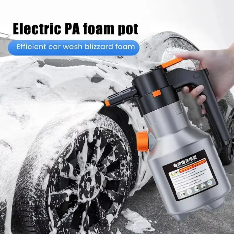 2L Handheld Electric Foam Sprayer, Motorized Snow Foam Cannon for Car Wash