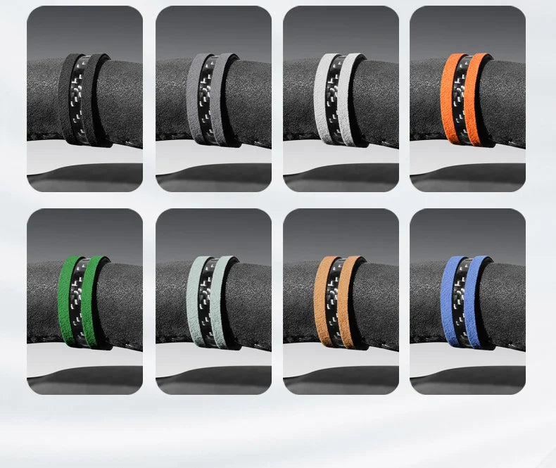 Universal Steering Wheel Center Line Marker Trim, Suede Splice - view 10