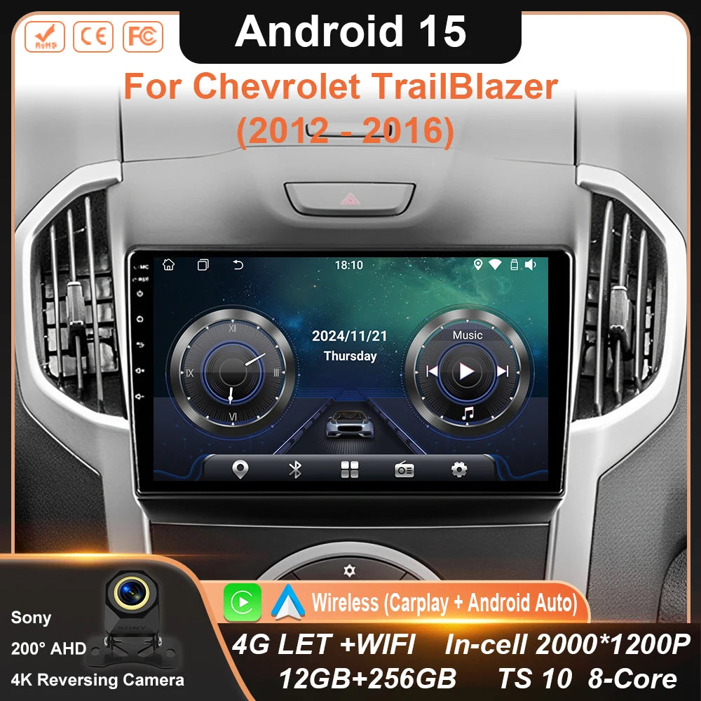 9-Inch Android 15 CarPlay Stereo for Chevy & Isuzu