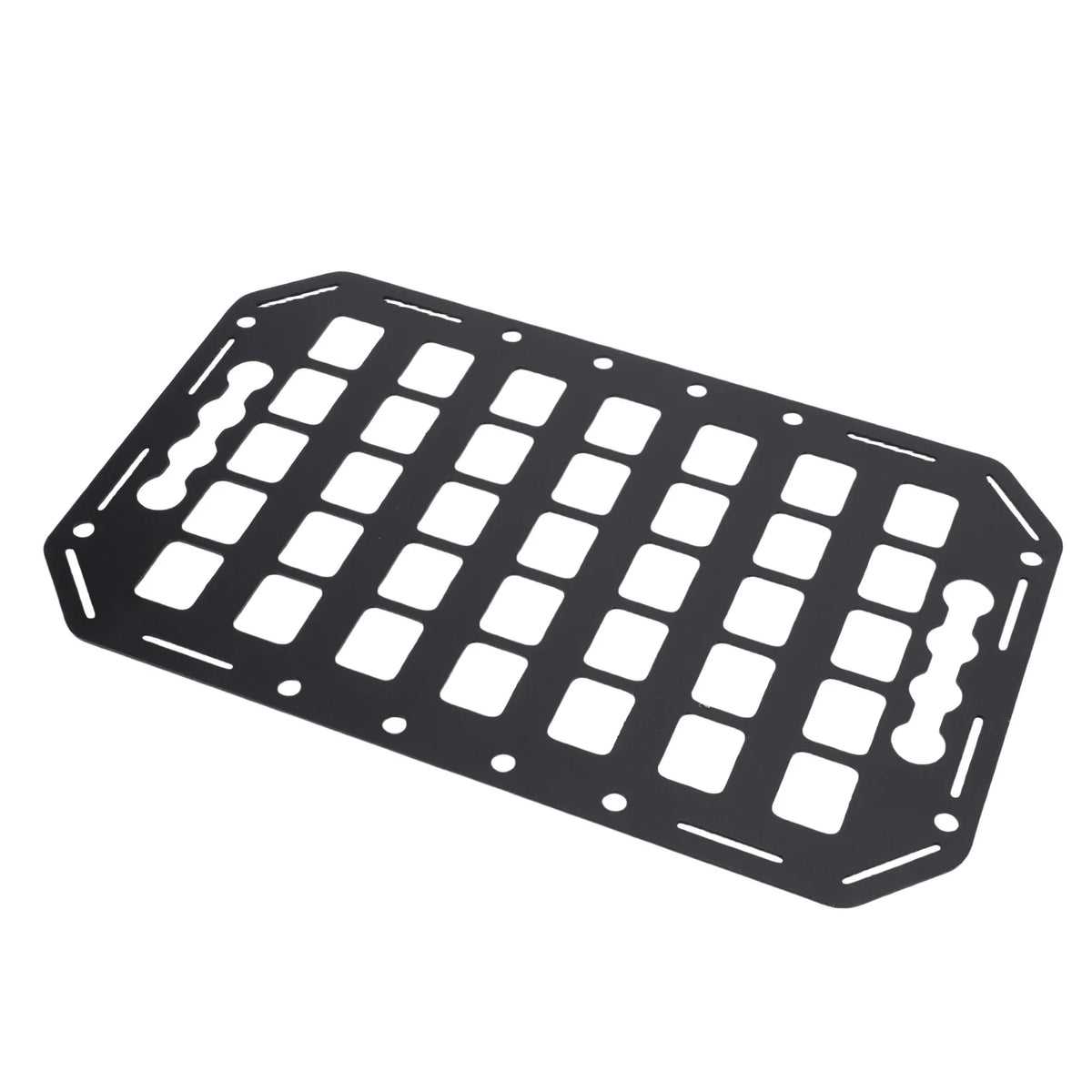 Truck Bed Molle Panel Rack 15x9.25x0.08in Aluminum Use with L Track Tool Cargo Storage Molle Panel for Cars SUVs Pickup Van RVs