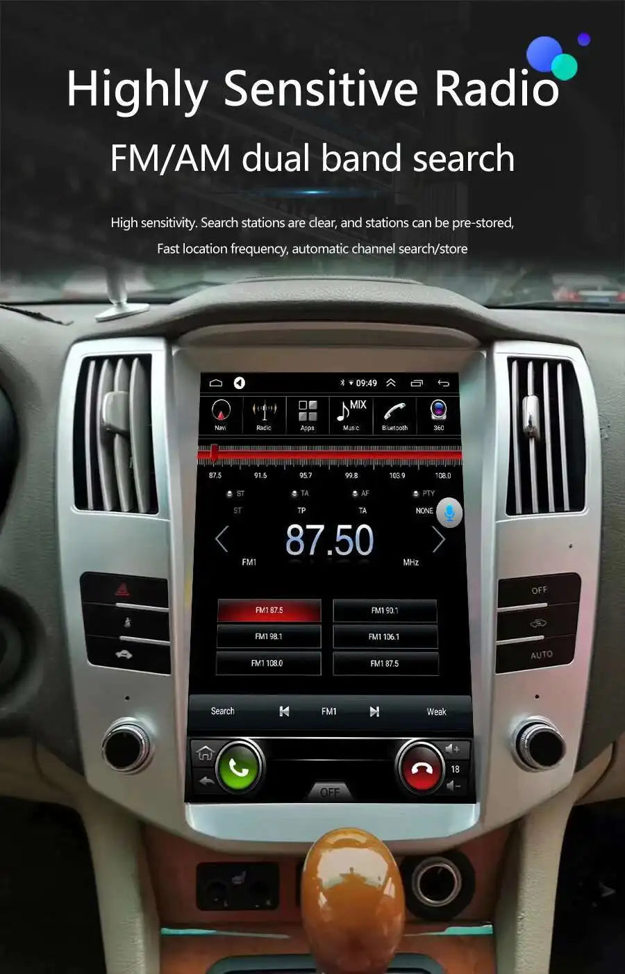 Android 14 128GB Car GPS Radio Lexus RX300/RX330/RX350/RX400h Harrier - image 26