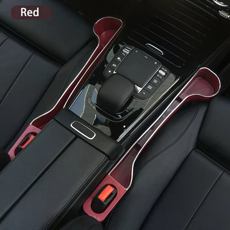 Car Seat Gap Filler Organizer 2 Pack with Cup Holder and Phone Holder Upgrade