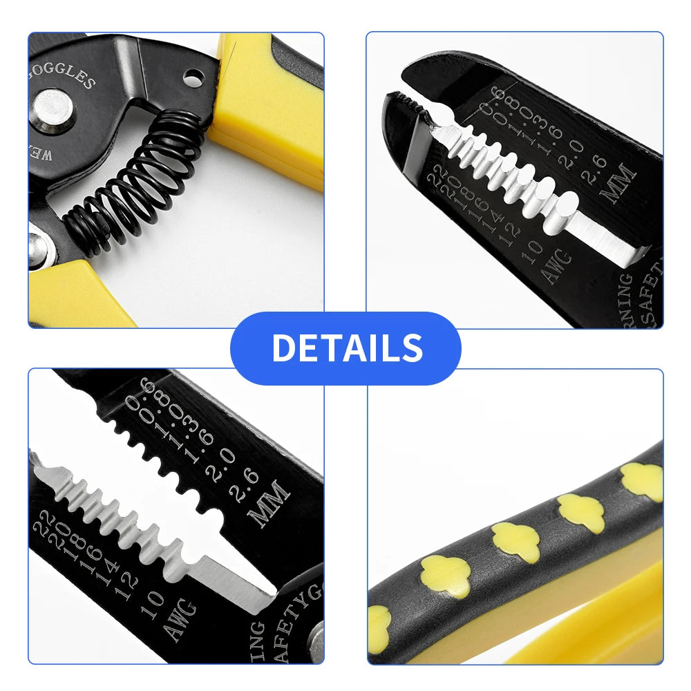 Wire Stripper Cutter Crimper 10-26AWG Crimping Tool Multifunctional Crimping Pliers Terminals Electrical Clamp Mini Tools