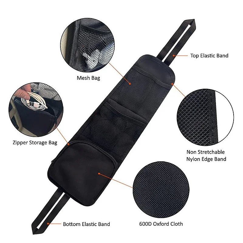 Car Seat Side Hanging Organizer with Cup Holder and Mesh Pocket