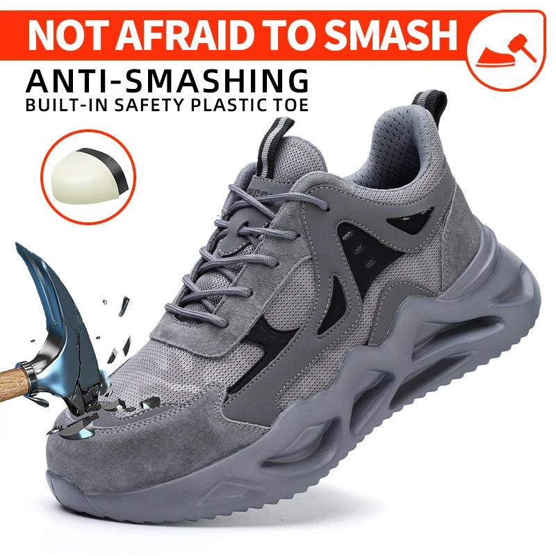 Men's Lightweight Steel Toe Industrial Work Shoes - image 4
