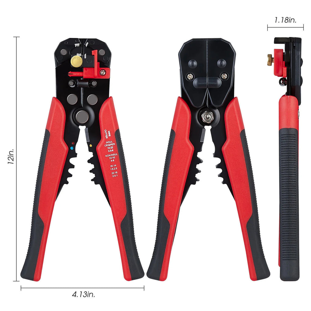 Self Adjusting Wire Stripper Tool with Wire Crimper and Cutters, Automatic Wire Stripper, Wire Stripper and Crimping Tool