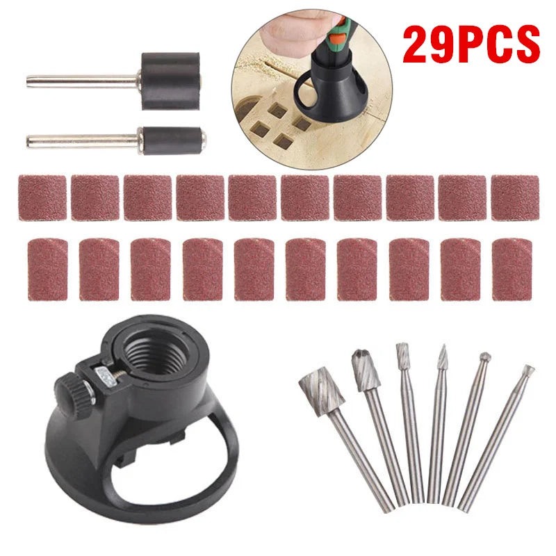 Woodworking Router Locator with Drill Bit Set for Rotary Tools