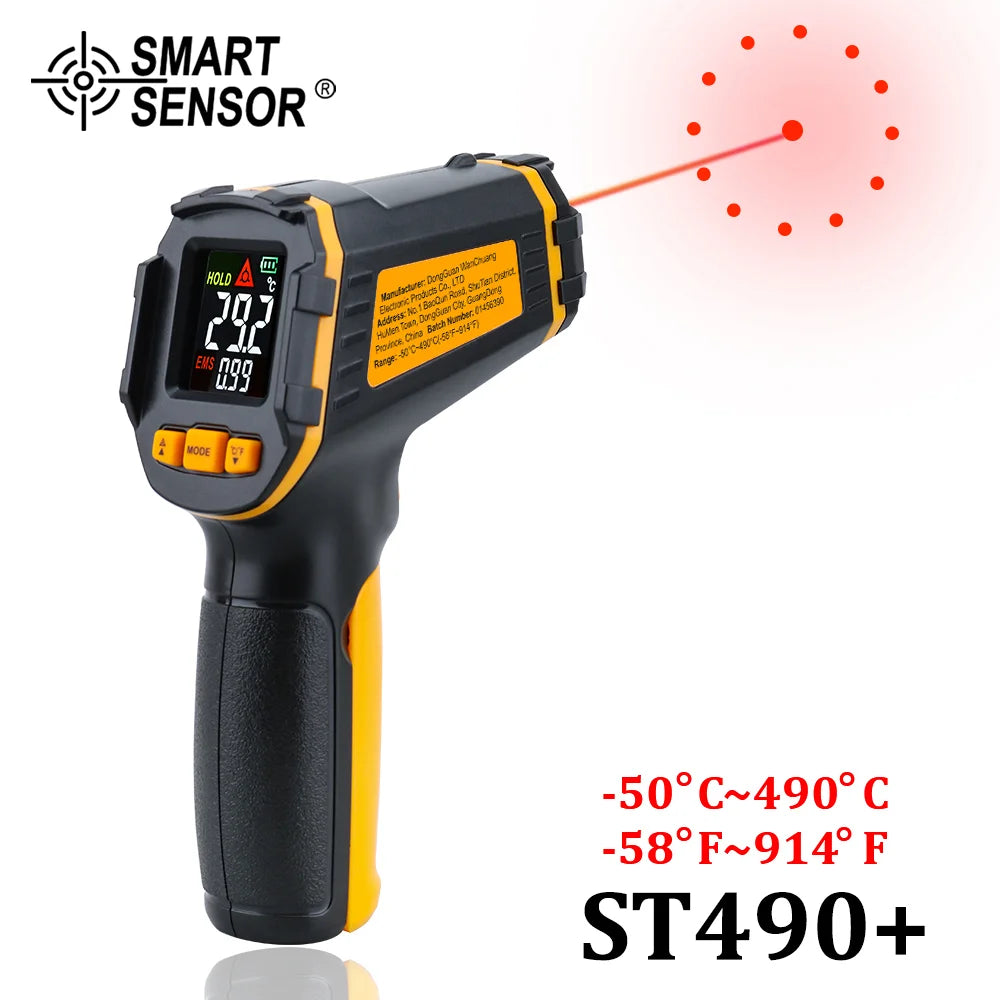 Digital Infrared Thermometer Non Contact Laser IR Temperature LCD Display Gun Pyrometer Tester Aquarium Temperature Instruments