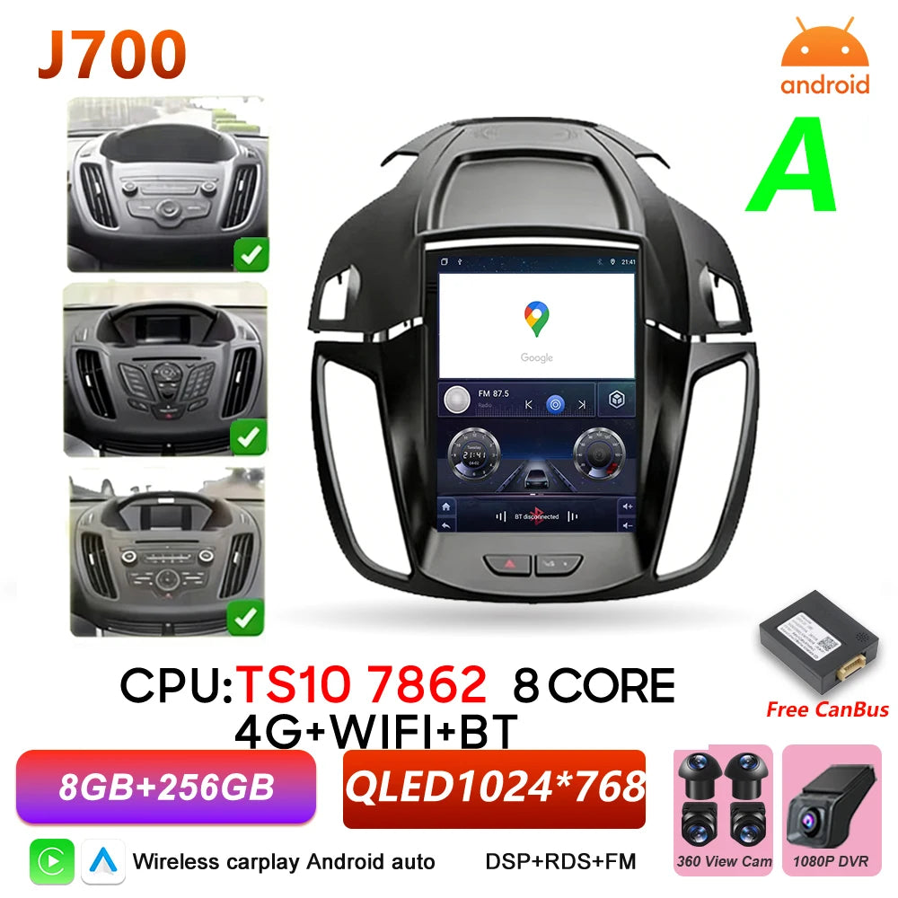 Ford C-MAX & Kuga 2 9.7 Inch Car Radio Wireless CarPlay & Android Auto - image 8
