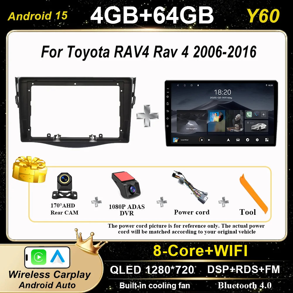 Toyota RAV4 2006-2016 Android Auto Car Stereo GPS Multimedia Player - image 9