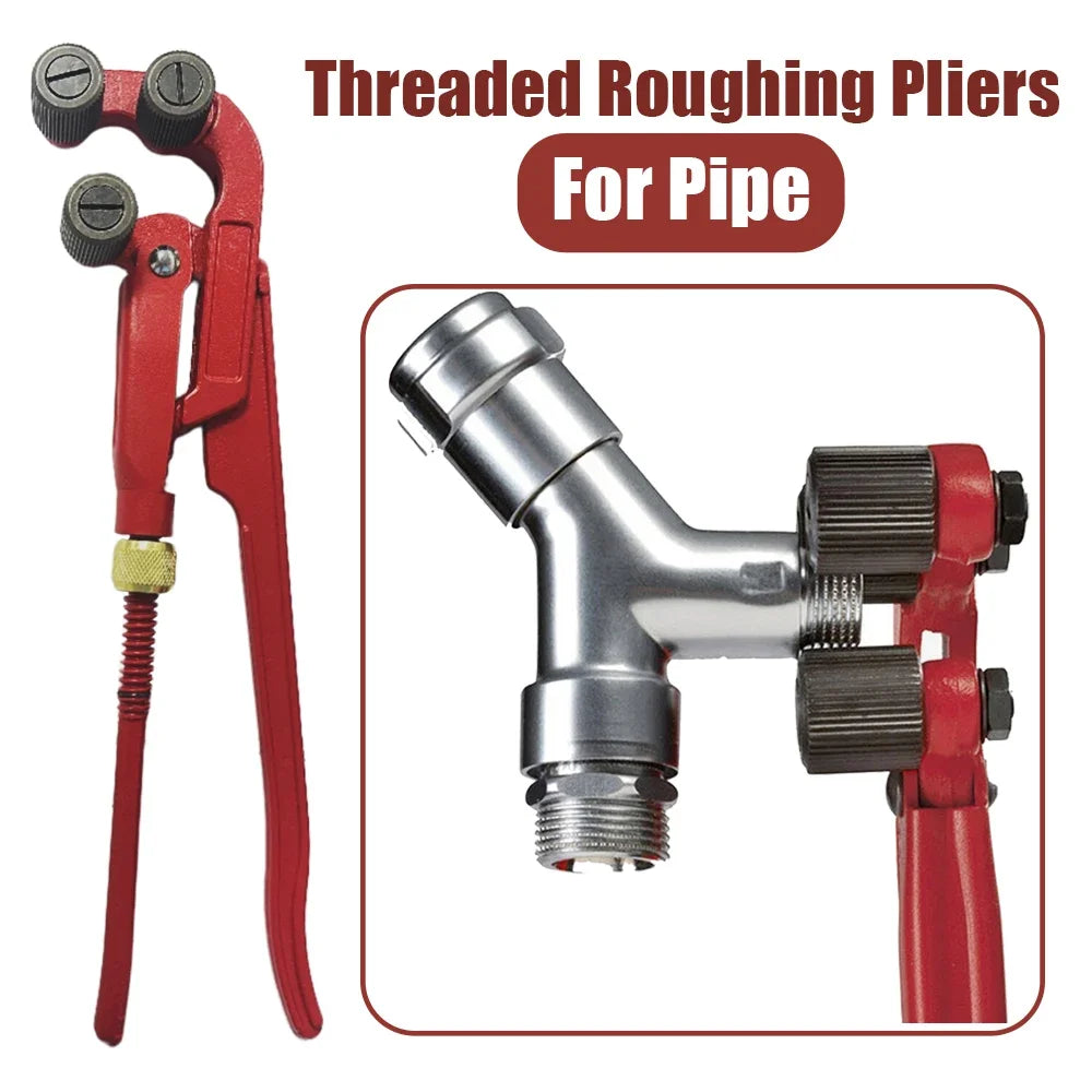 Coarse-Thread Pipe Wrench 3/8"–2" – Adjustable Triangular Rollers