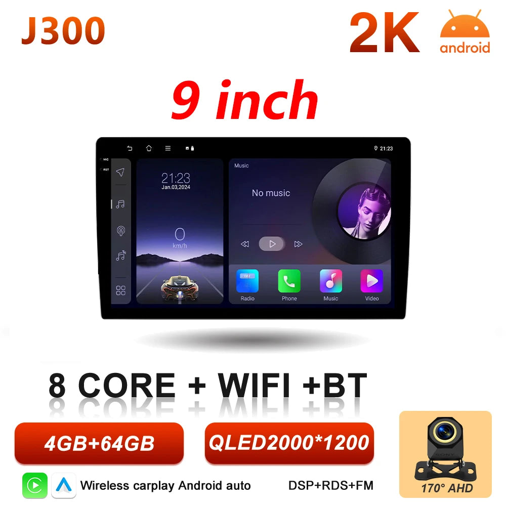 9/10 Inch Double DIN Car Stereo with Wireless CarPlay & Android Auto - image 14