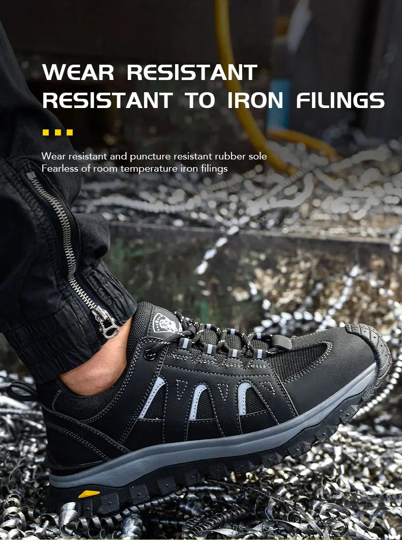 Men's Lightweight Steel Toe Slip-Resistant Work Boots - image 14
