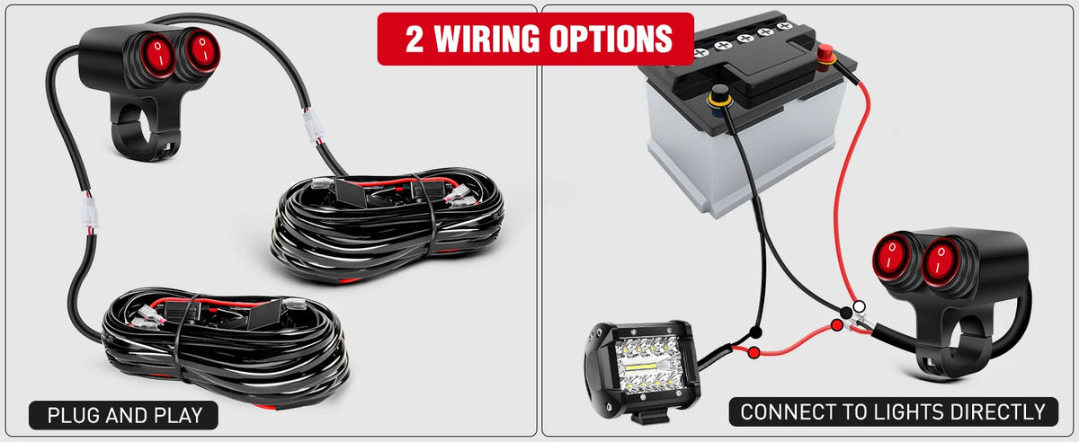 Nilight Dual Push-Button Handlebar Switch, 12V Waterproof - image 11