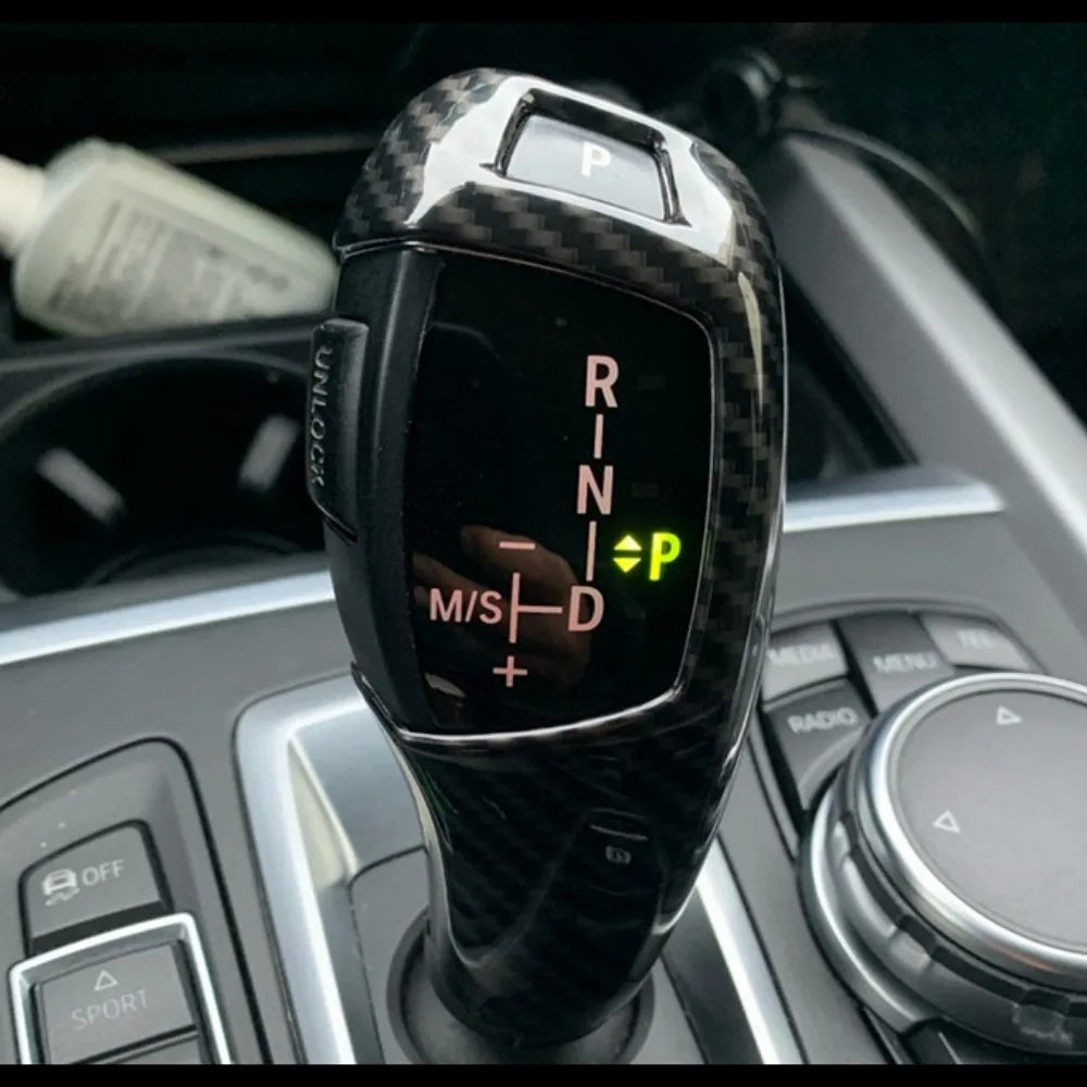 Carbon Fiber Pattern Gear Shift Cover for BMW 3 Series F30, 5 Series, X3