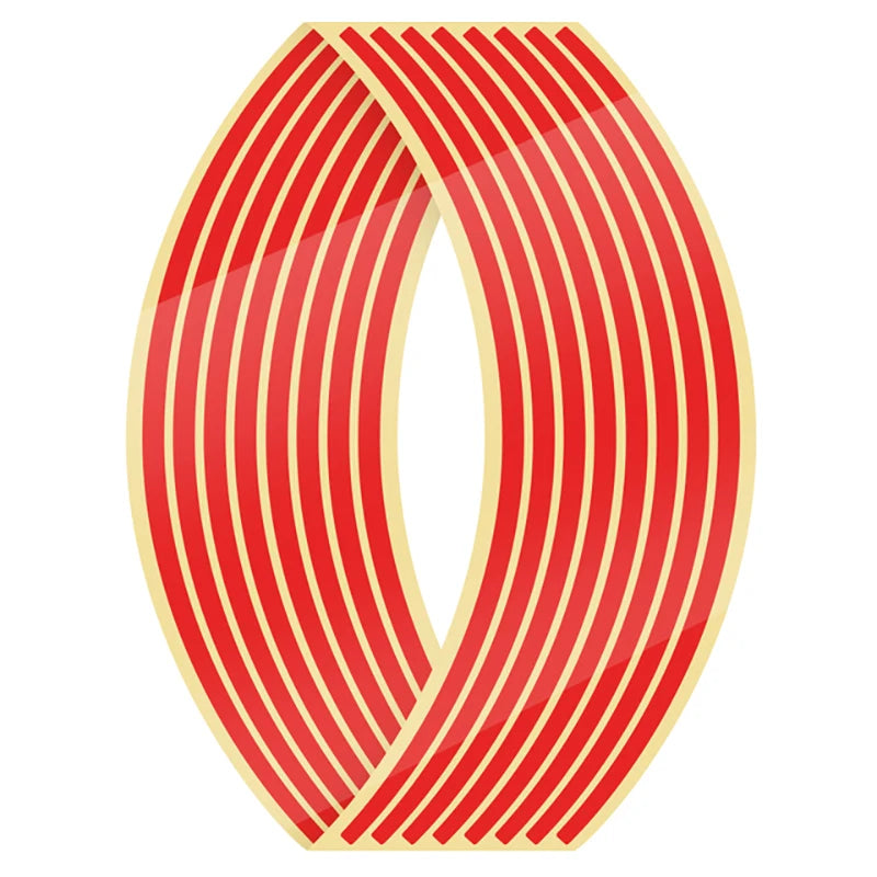 Reflective Wheel Rim Stripe Tape Set for 14-18 Inch Motorcycle Rims