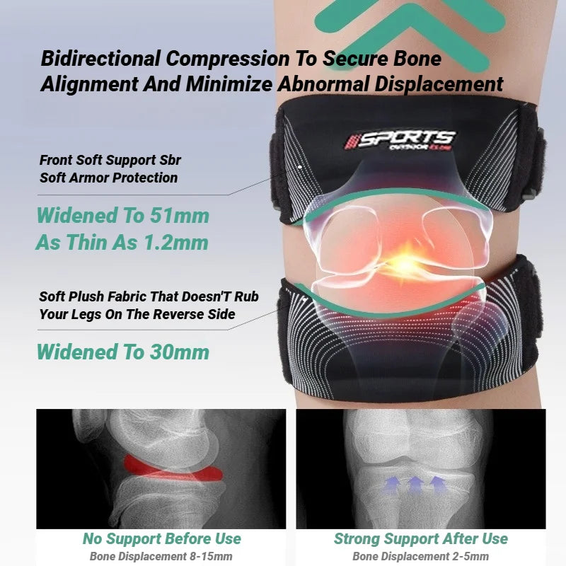 Adjustable Patella Knee Brace with Compression Pads - image 2