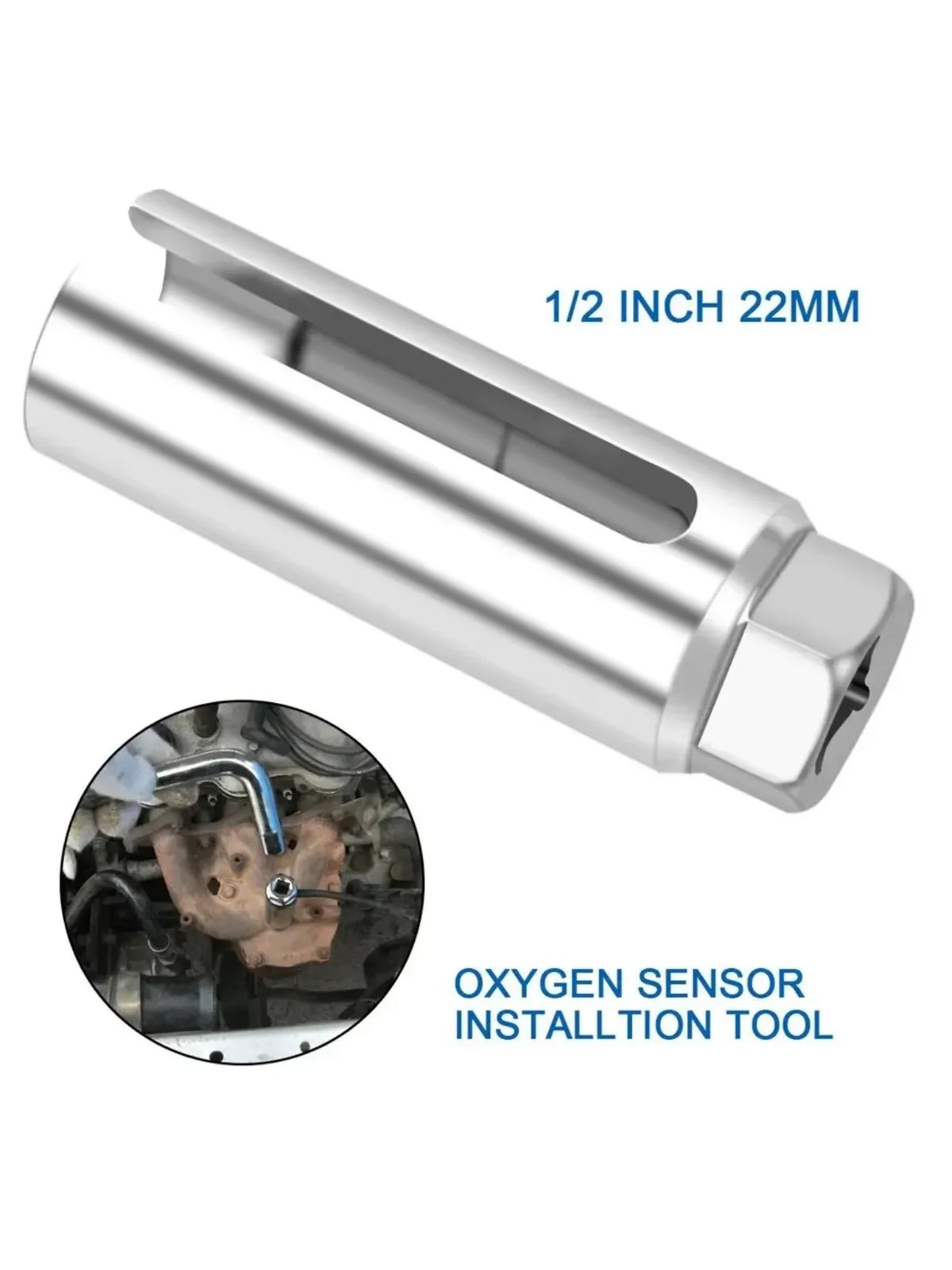 Car Oxygen Sensor Removal and Installation Tool 22mm 1/2" Drive Socket Wrench Special Tool For Repairing