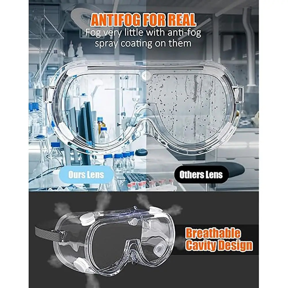 Anti-Fog Safety Goggles – Fit Over Eyeglasses