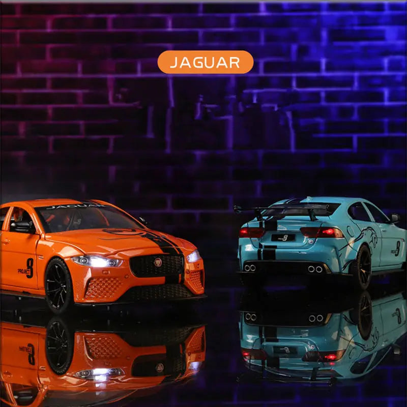1/24 Jaguar XE SV Project8 Alloy Sports Car Model Diecast Metal Racing Car Model Simulation Sound Light Collection Kids Toy Gift