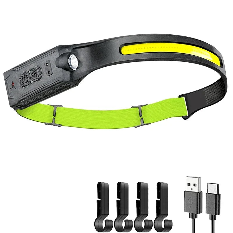 Rechargeable LED Headlamp with 3 Modes for Camping, Running & Emergency