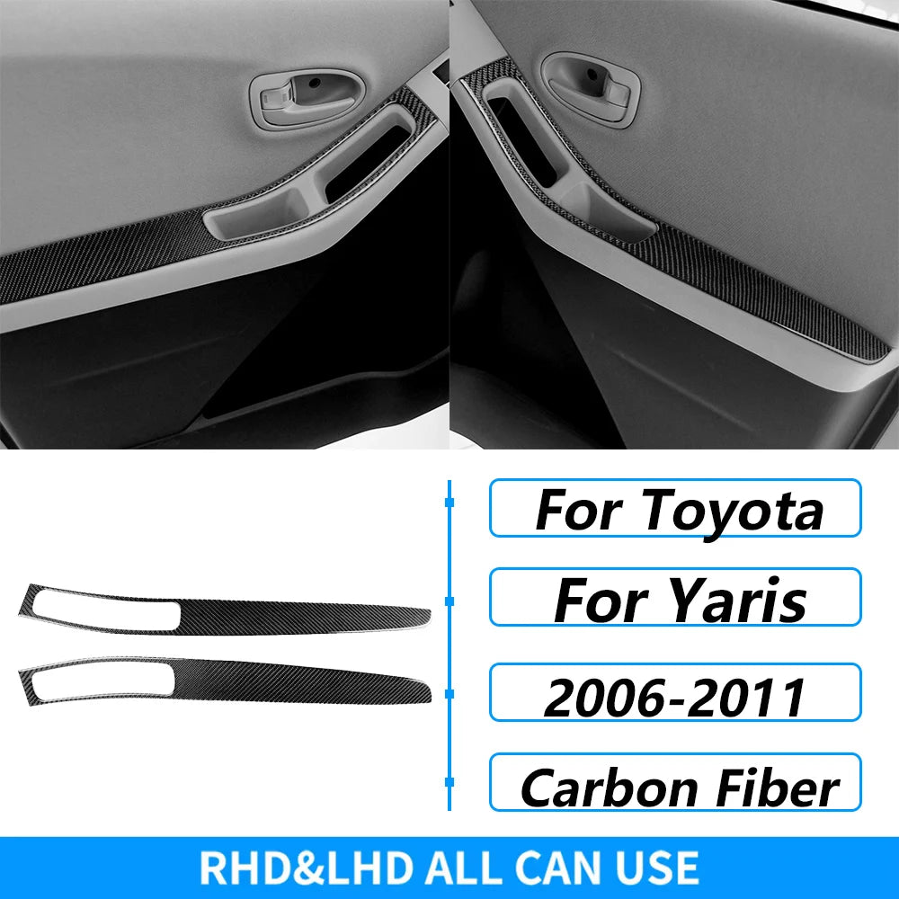 Carbon Fiber Gear Shift Panel Cover Trim for Toyota Yaris 2006-2011 - image 33