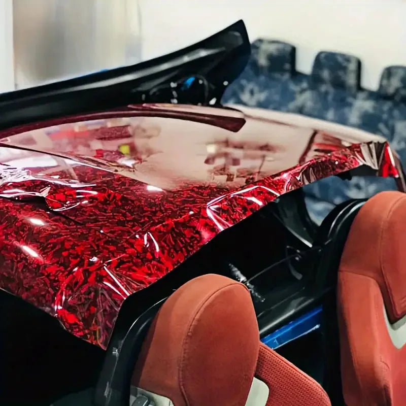 Carbon Fiber Vinyl Wrap Self-Adhesive Car Foil - Bubble-Free - image 3