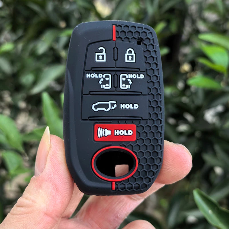 Silicone Key Fob Cover for Toyota Sienna RAV4 Venza 7-Button - image 6