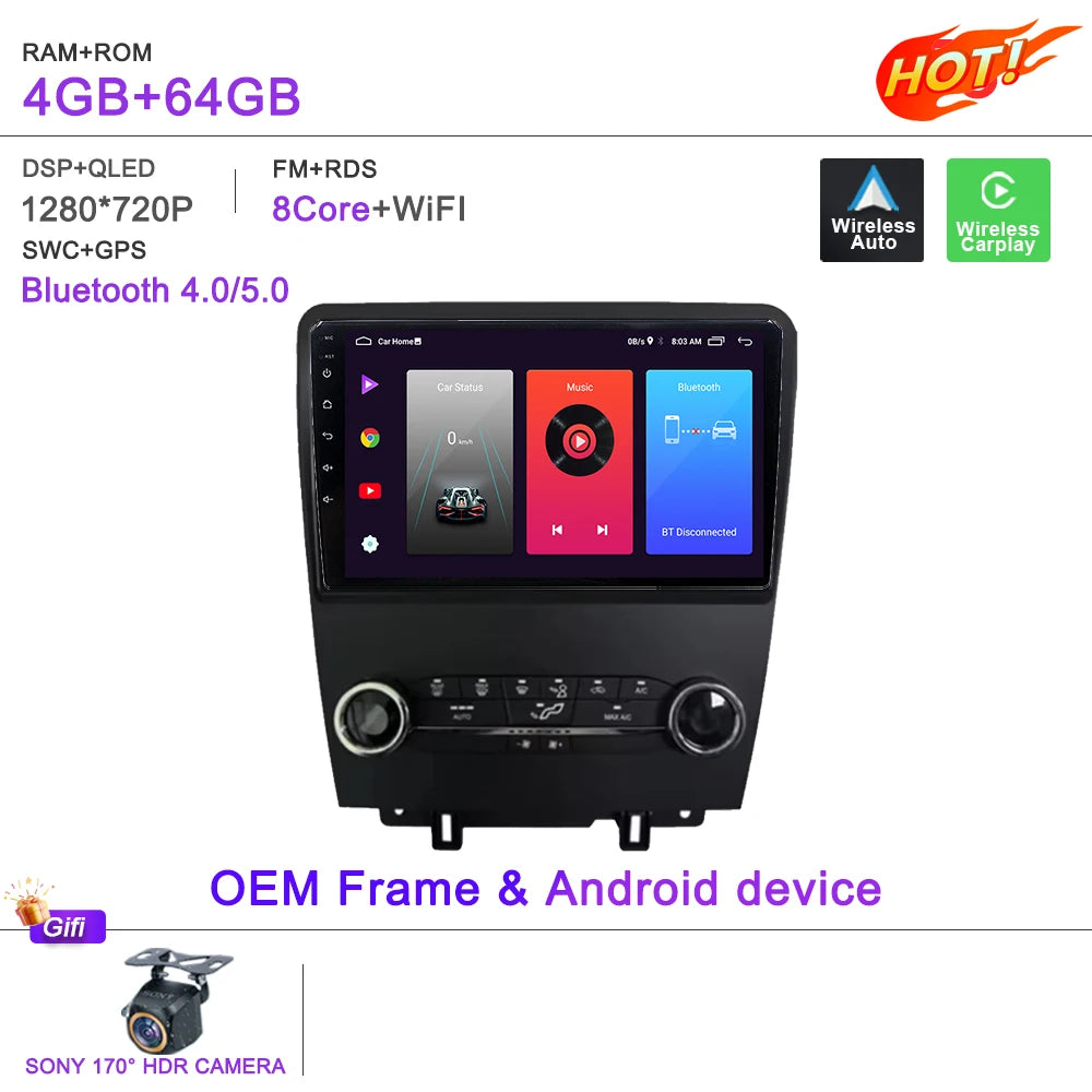 Ford Mustang 10-Inch Android CarPlay GPS Player (2010-2014) - image 7