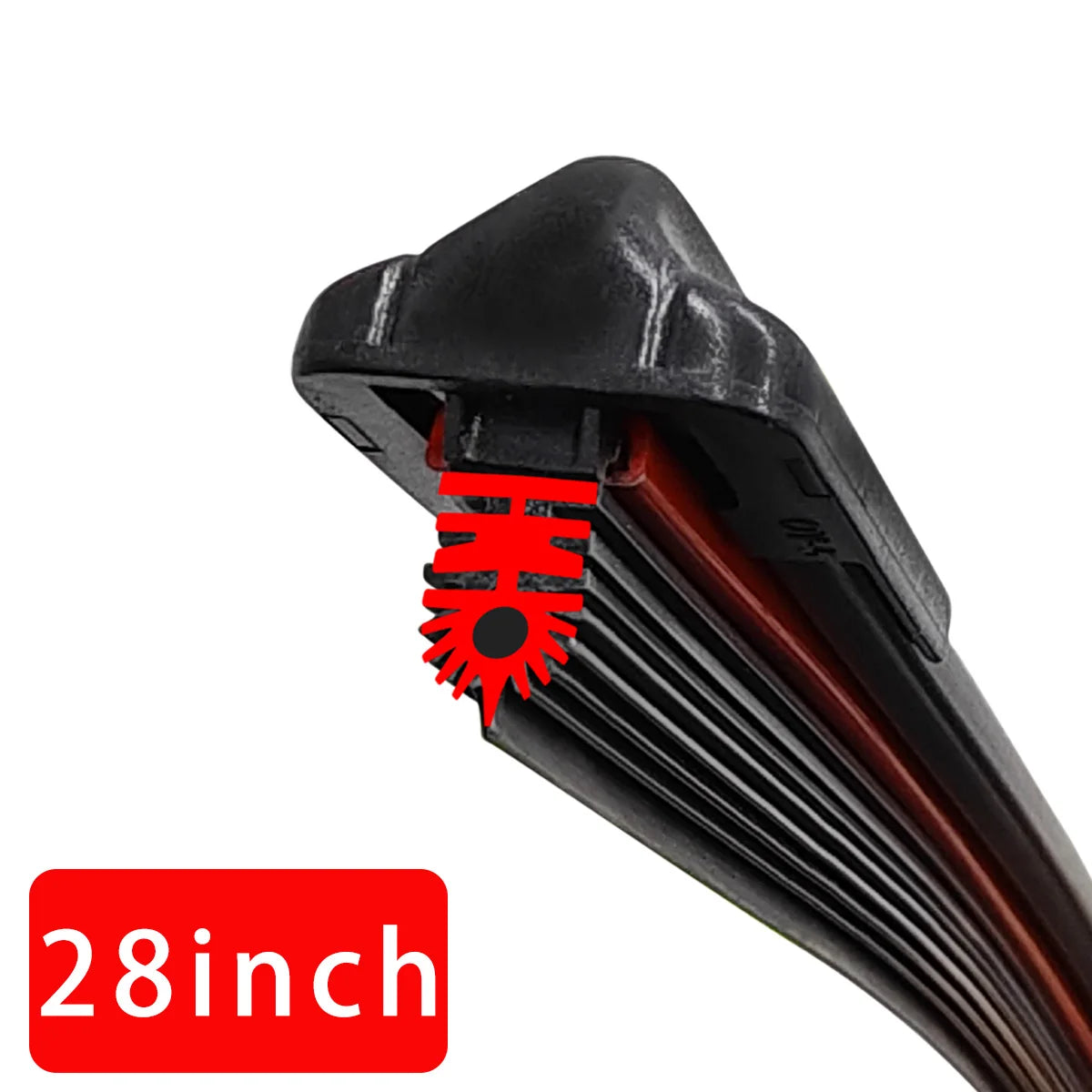 Car Front Windshield Wiper Blade 11 Layer Rubber Strip J/U-Shaped 14 to 28 Inch