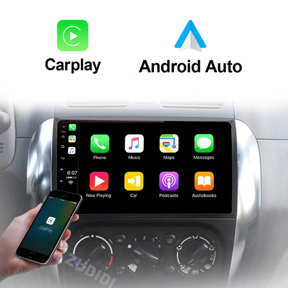Android 16 Car Radio 2 Din 9-inch GPS CarPlay Suzuki SX4 Fiat Sedici - image 3